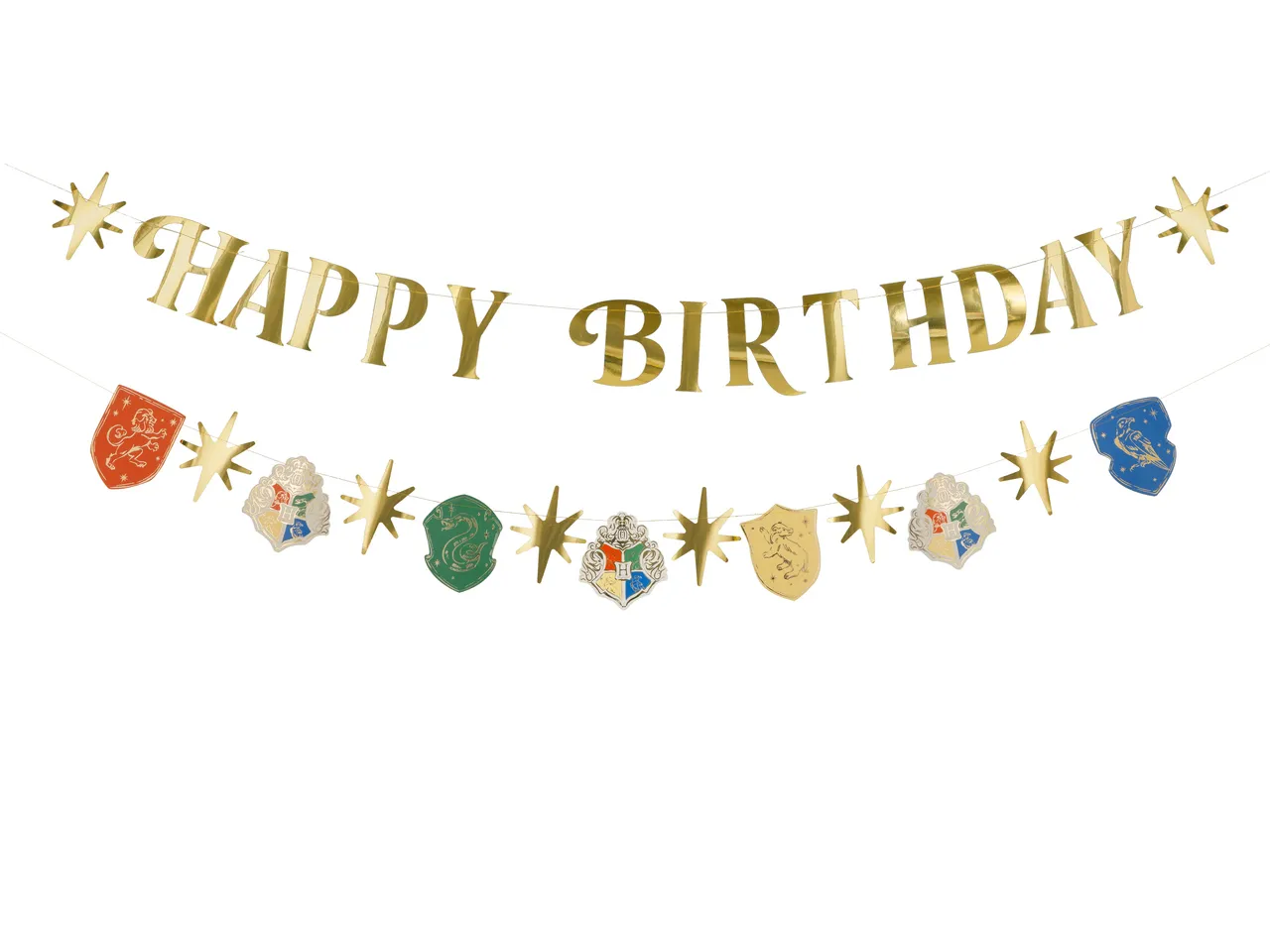 Baner Harry Potter Happy Birthday 200 cm złoty