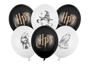 Balony Strong Harry Potter z nadrukiem biało-czarny