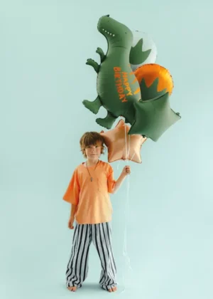 Zestaw balonów foliowych Dinozaur Happy Birthday mix