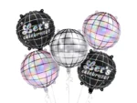 Zestaw balonów foliowych Kule Disco 35 cm