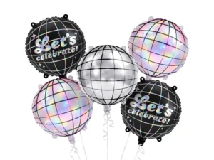 Zestaw balonów foliowych Kule Disco 35 cm