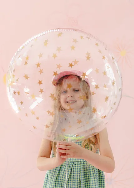 Balon Bubble Gwiazdki 60 cm transparentny 2