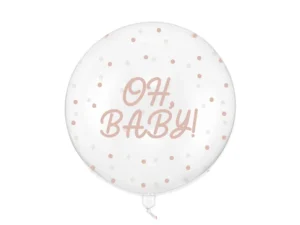 Balon Bubble Oh baby 60 cm transparentny