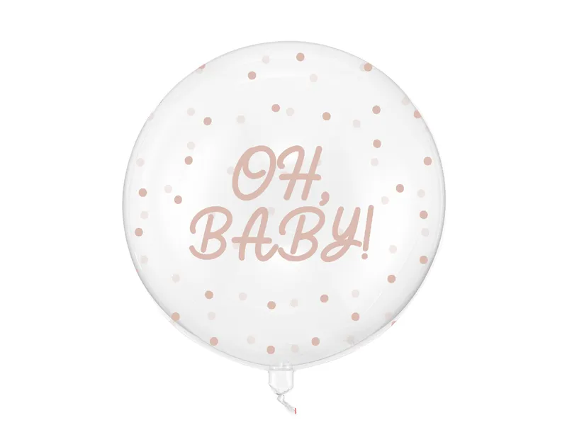 Balon Bubble Oh baby 60 cm transparentny