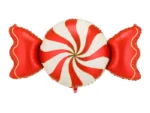 Balon foliowy Cukierek 113x54 cm beżowo-czerwony