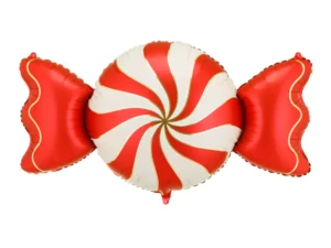 Balon foliowy Cukierek 113x54 cm beżowo-czerwony