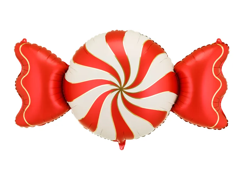 Balon foliowy Cukierek 113x54 cm beżowo-czerwony