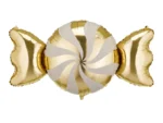 Balon foliowy Cukierek 113x54 cm beżowo-złoty