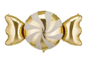 Balon foliowy Cukierek 113x54 cm beżowo-złoty