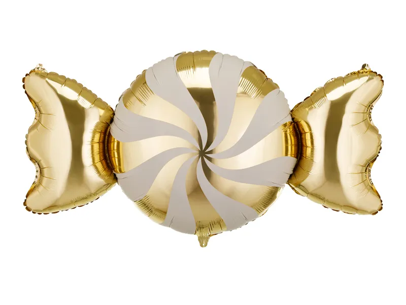 Balon foliowy Cukierek 113x54 cm beżowo-złoty
