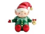 Balon foliowy Elf 89x92 cm zielono-czerwony