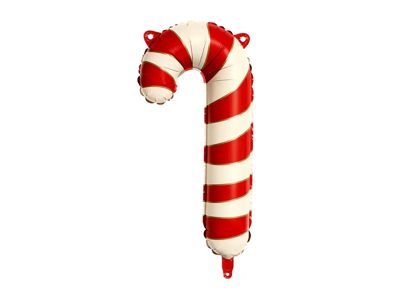Balony foliowy do girland Cukrowe laski 15.5x31 cm biało-czerwone