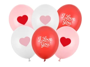 Balony 30 cm I love you mix