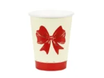 Kubeczki Kokarda 250 ml czerwono-beżowe