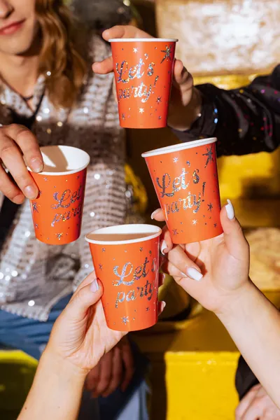 Kubeczki Let's party! 250 ml pomarańczowe 2