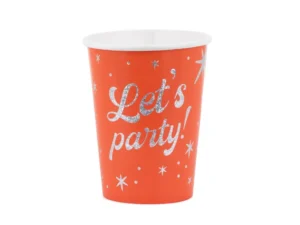 Kubeczki Let's party! 250 ml pomarańczowe