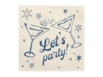 Serwetki Let's party! 33x33 cm beżowe
