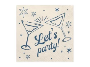 Serwetki Let's party! 33x33 cm beżowe