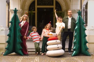 Stojący balon foliowy Choinka XXL 77x184 cm zielona 2
