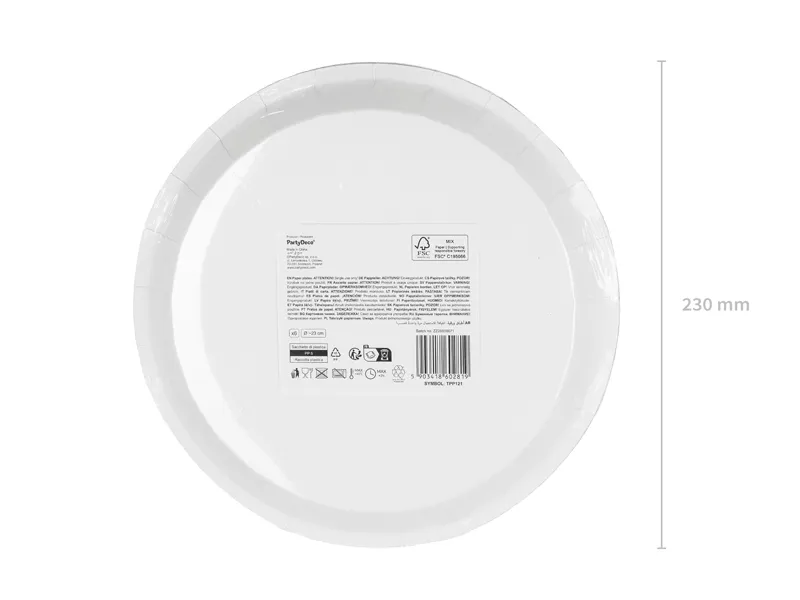 Talerzyki papierowe Dynie i żołędzie 23 cm 7