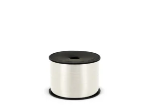 Wstążka plastikowa matowa 5mm/90m biała