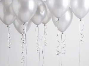 Wstążka plastikowa metalizowana 5mm/25m srebrna 2