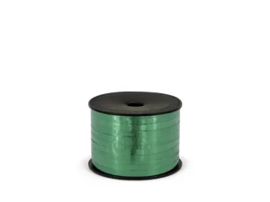 Wstążka plastikowa metalizowana 5mm/90m ciemnozielona