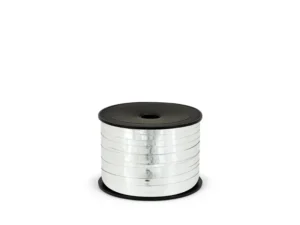 Wstążka plastikowa metalizowana 5mm/90m srebrna