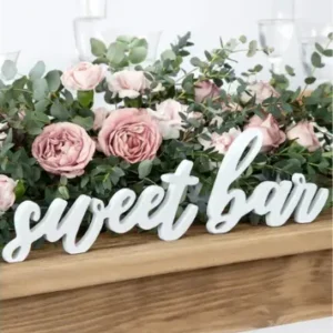 Napisy i litery drewniane na wesele